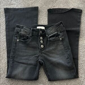 GB Girls Charcoal Button-Up Jeans